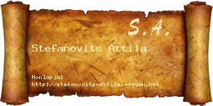 Stefanovits Attila névjegykártya