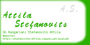 attila stefanovits business card